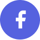 Facebook icon. A blue circle with a lowercase white f inside it.